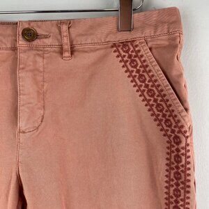 Garnet Hill Embroidered Casual Pants Size 6